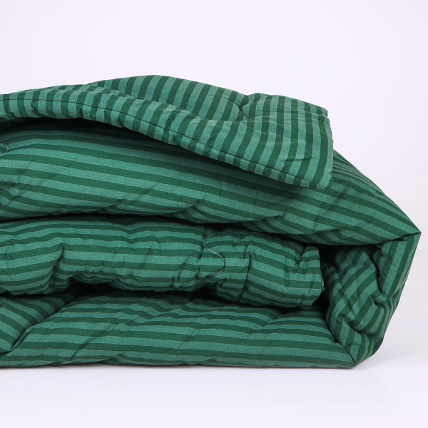 Фото - Одеяло демисезонное двуспальное MirSon антиаллергенное №122 Сolor Fun Line 17-0612 Stripe Emerald Thinsulate 172х205 + нав. 2 шт. (2200010852387)