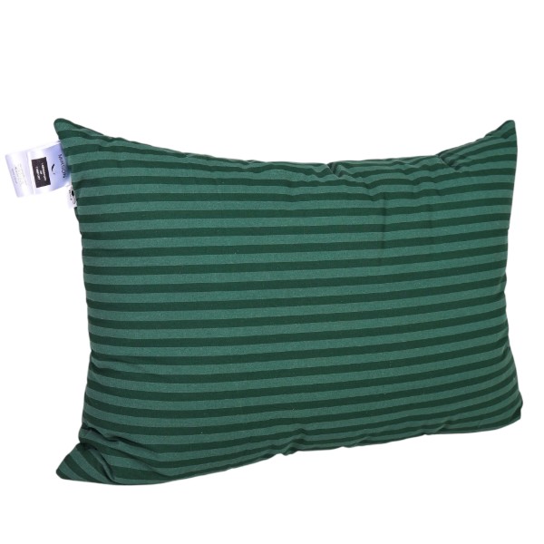 Фото - Подушка стандартная MirSon шелковая №0108 Сolor Fun Line 17-0612 Stripe Emerald Silk средняя 50х70 (2200010864878)