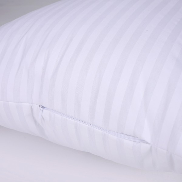 Фото - Подушка стандартная MirSon бамбуковая №0123 Сolor Fun Line 17-0605 Stripe White Bamboo середня 50х70 см (2200010864397)