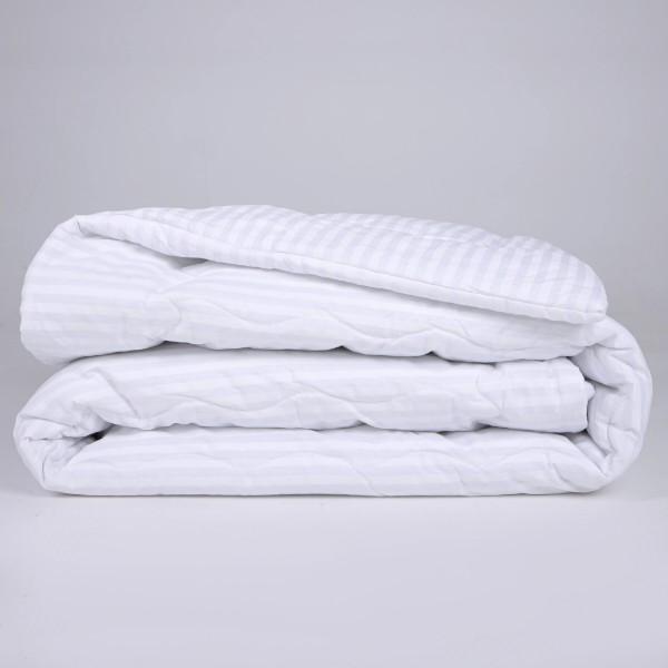 Фото - Одеяло летнее двуспальное евро MirSon антиаллергенное №169 Сolor Fun Line 17-0605 Stripe White EcoSilk 220х240 + нав. 2 шт. (2200010854251)