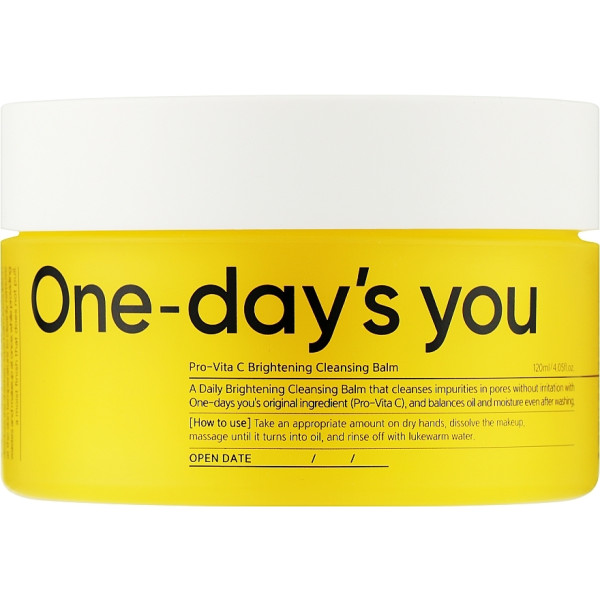 Фото - Лосьйон для зняття макіяжу One-Day's You Бальзам Pro Vita-C Braghtening Cleansing Balm 120 мл (8809452671996) Фото - Лосьйон для зняття макіяжу One-Day's You Бальзам Pro Vita-C Braghtening Cleansing Balm 120 мл (8809452671996)
