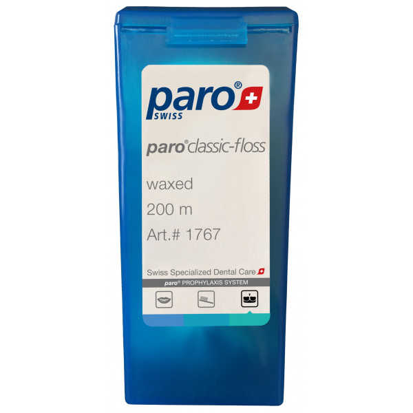 Фото - Зубна нитка Paro Swiss paro classic floss, вощена, 200 м (7.1767)