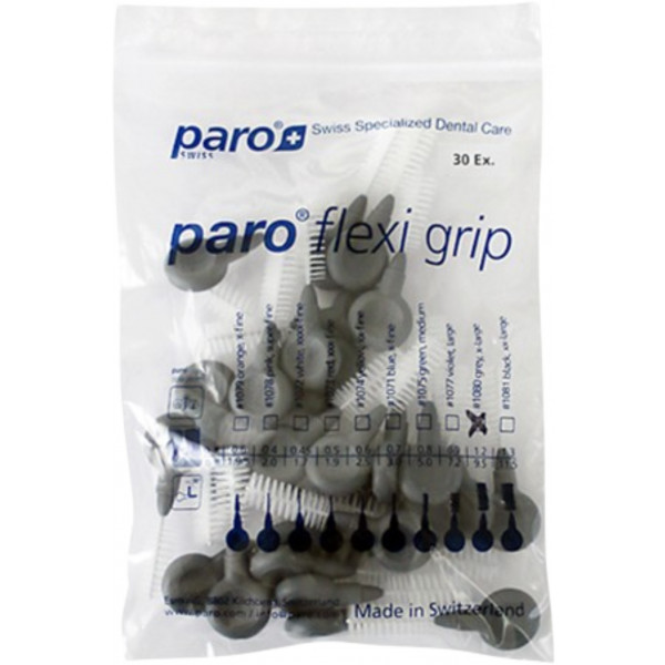 Фото - Йоржик міжзубний Paro Swiss paro flexi grip, x-великий, сірий, циліндр., 9.5 мм, 30 шт (7.81080)