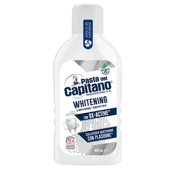 Фото - Ополіскувач для порожнини рота Pasta Del Capitano WHITENING для відбілювання зубів 400 мл (PMW400)