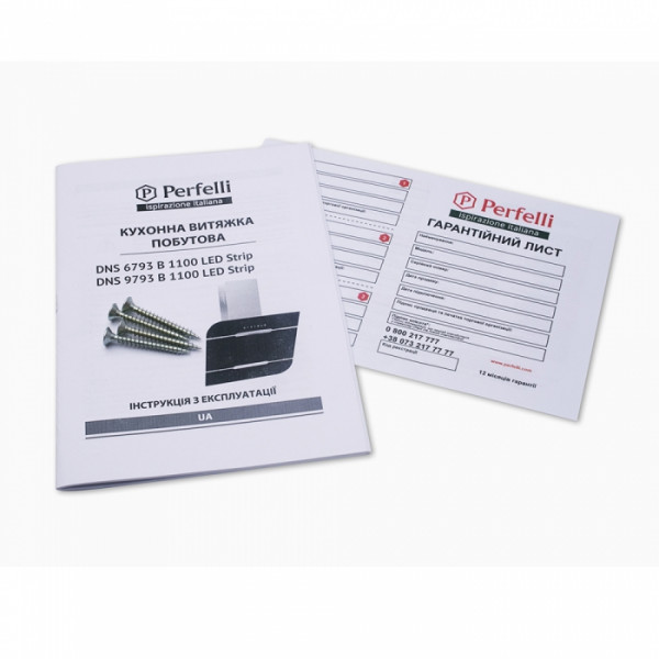 Фото - Вытяжка декоративная Perfelli DNS 9793 B 1100 BL LED Strip