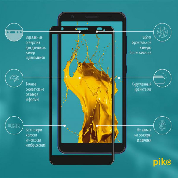 Фото - Захисне скло для смартфона
 Piko for ZTE Blade A3 2020 Black Full Glue, 0.3mm, 2.5D (1283126505447)