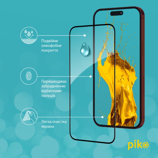 Фото - Защитное стекло для смартфона Piko Full Glue for Apple iPhone 15 Pro Max (1283126575488)