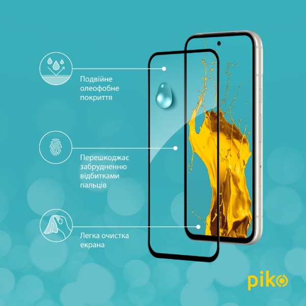 Фото - Защитное стекло для смартфона Piko 9H for Google Pixel 8a Black (1283126625350)