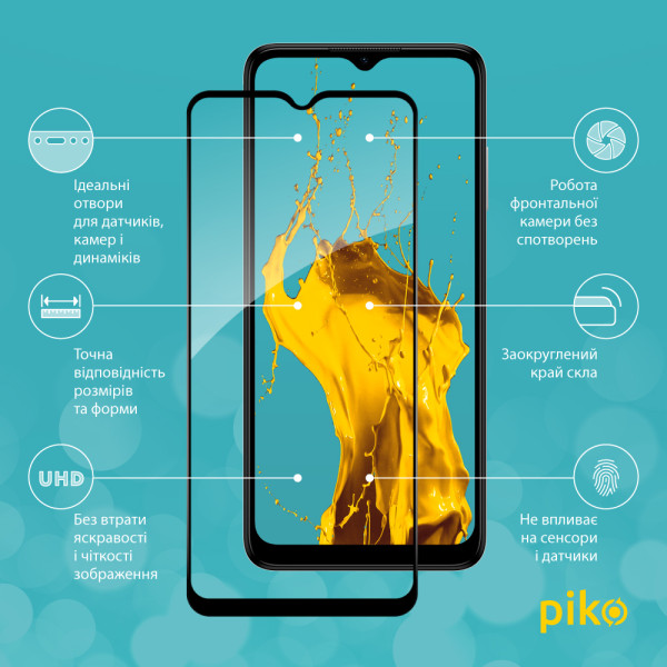 Фото - Захисне скло для смартфону Piko 9H for HMD ARC Black (1283126624070)