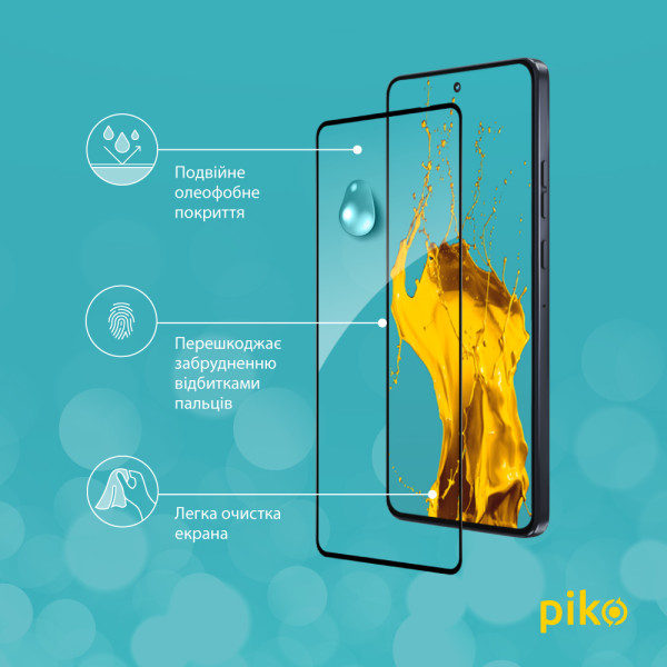 Фото - Захисне скло для смартфону Piko 9H for Moto G86 / G86 Power Black (1283126627620)