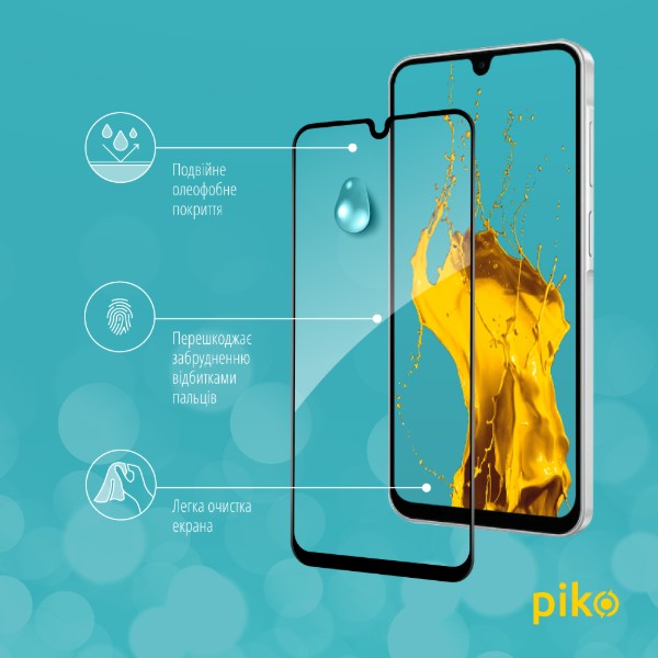 Фото - Защитное стекло для смартфона Piko 9H for Samsung Galaxy A27 Black (1283126636202)