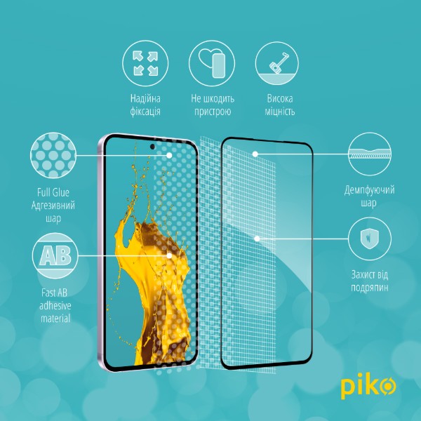 Фото - Захисне скло для смартфону Piko 9H for Samsung Galaxy A37 Black (1283126634888)