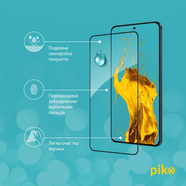 Фото - Защитное стекло для смартфона Piko 9H for Samsung Galaxy S25 Edge Black (1283126630163)