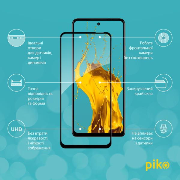 Фото - Захисне скло для смартфону Piko 9H for Tecno POP 10 Black (1283126627989)