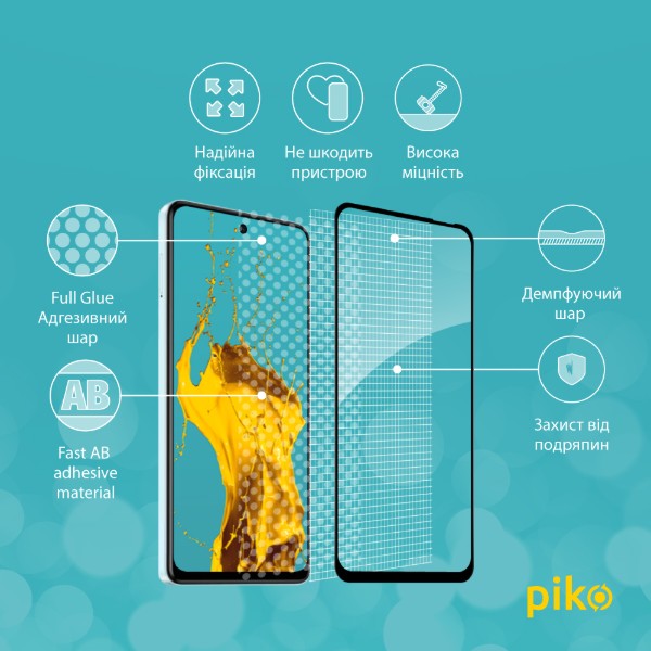 Фото - Захисне скло для смартфону Piko 9H for Tecno POP 10 Black (1283126627989)