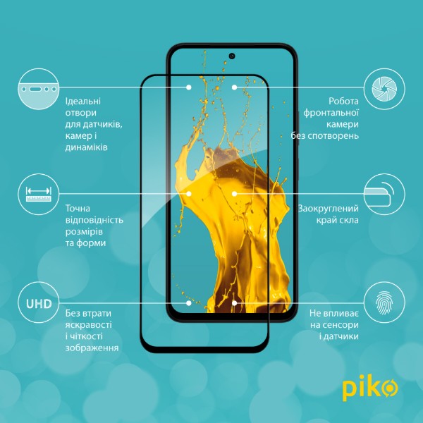 Фото - Захисне скло для смартфону Piko 9H for Xiaomi Redmi 15 4G / Redmi 15 Black (1283126625718)