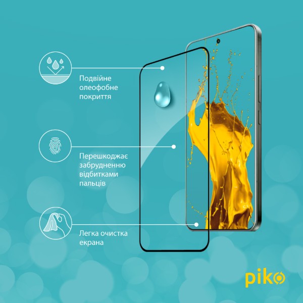 Фото - Захисне скло для смартфону Piko 9H for Xiaomi Redmi Note 15 Pro Black (1283126627279)