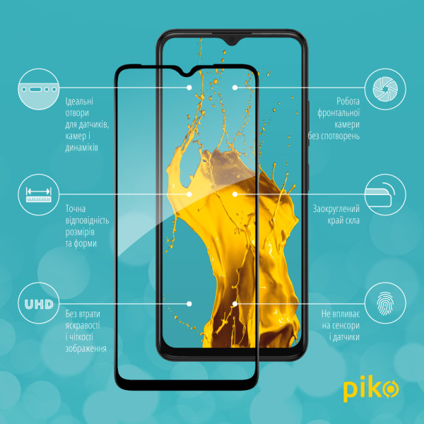 Фото - Защитное стекло для смартфона Piko 9H for ZTE Blade A34 / Blade A54 Black (1283126620973)