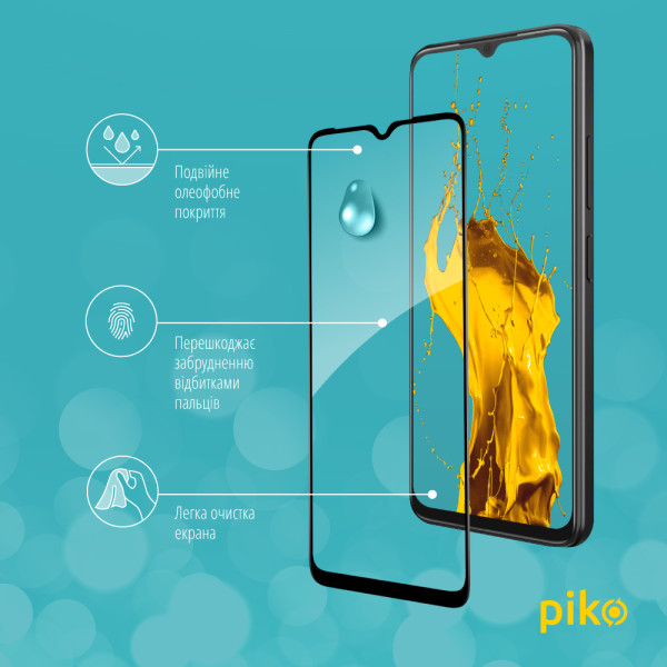 Фото - Защитное стекло для смартфона Piko 9H for ZTE Blade A34 / Blade A54 Black (1283126620973)