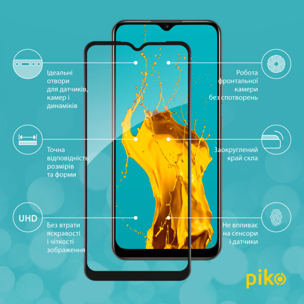Фото - Захисне скло для смартфону Piko Full Glue for RealMe C25Y Black (1283126519284)