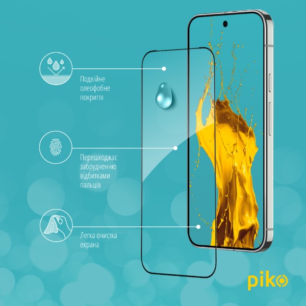 Фото - Захисне скло для смартфона Piko 9H for Google Pixel 9 Pro / Pixel 9 Black (1283126620515)