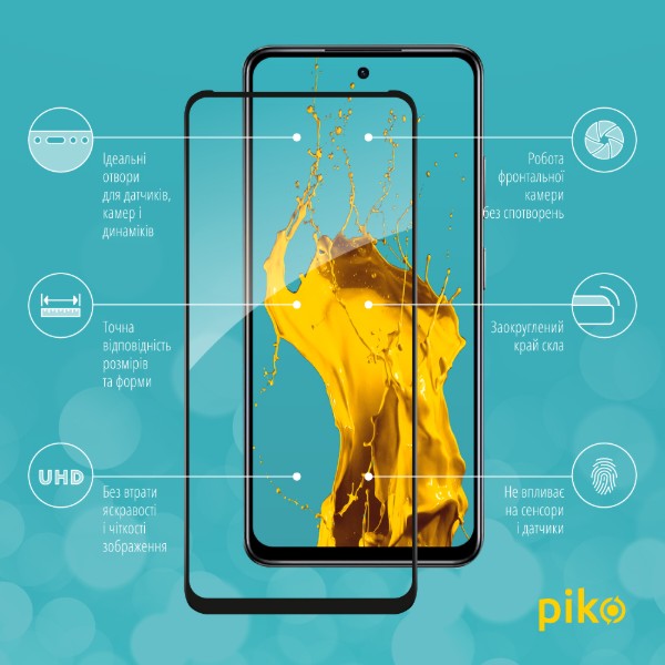 Фото - Защитное стекло для смартфона Piko Full Glue for Infinix Hot 40i Black Paper pack (1283126588969)