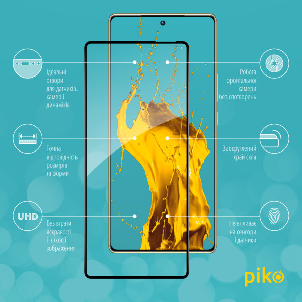 Фото - Захисне скло для смартфону Piko 9H for Infinix Note 40 5G Black (1283126613111)