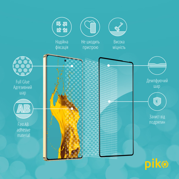 Фото - Захисне скло для смартфону Piko 9H for Infinix Note 40 5G Black (1283126613111)