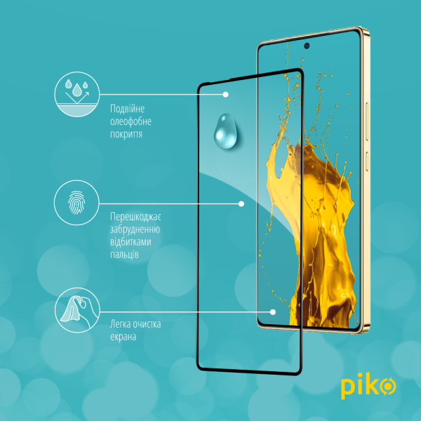 Фото - Захисне скло для смартфону Piko 9H for Infinix Note 40 5G Black (1283126613111)