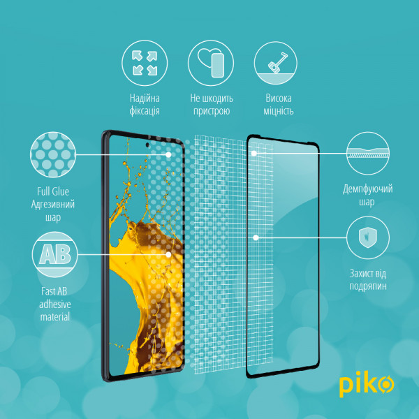 Фото - Захисне скло для смартфону Piko Full Glue for MOTO EDGE 30 Pro 5G Black (1283126528583)