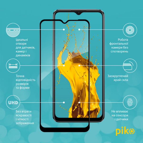 Фото - Захисне скло для смартфону Piko Full Glue for Oppo A77S Black (1283126576812)