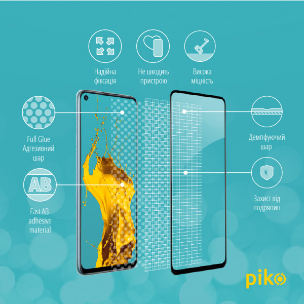 Фото - Захисне скло для смартфону Piko Full Glue for Realme 9i Black (1283126531194)