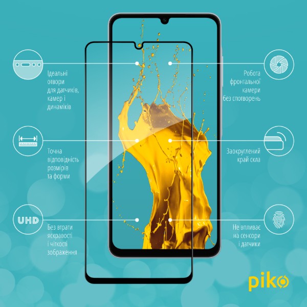 Фото - Захисне скло для смартфону Piko 9H for Samsung Galaxy A06 5G Black (1283126612992)