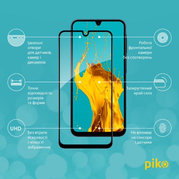 Фото - Захисне скло для смартфону Piko 9H for Samsung Galaxy A16 / M16 / F16 Black (1283126598609)