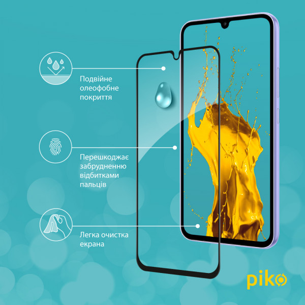 Фото - Захисне скло для смартфону Piko Full Glue for Samsung A34 5G (1283126559846)