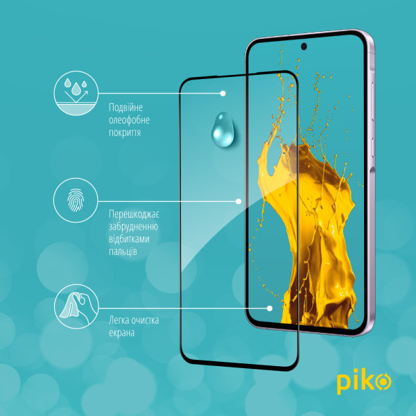 Фото - Защитное стекло для смартфона Piko Full Glue for Samsung A56 Black (1283126613050)