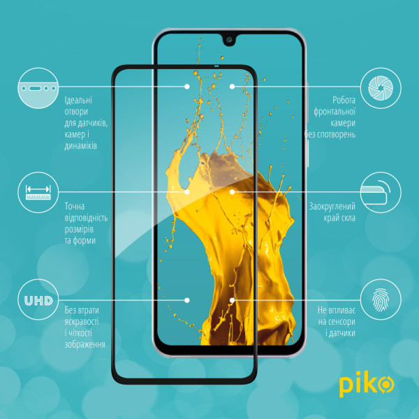 Фото - Захисне скло для смартфону Piko 9H for Samsung Galaxy F16 / A16 / M16 Black (1283126620263)