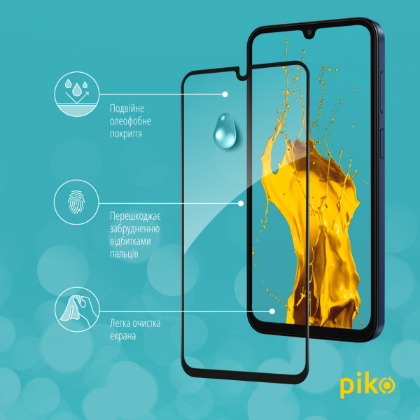 Фото - Захисне скло для смартфону Piko Full Glue for Samsung M15 Black (1283126591662)