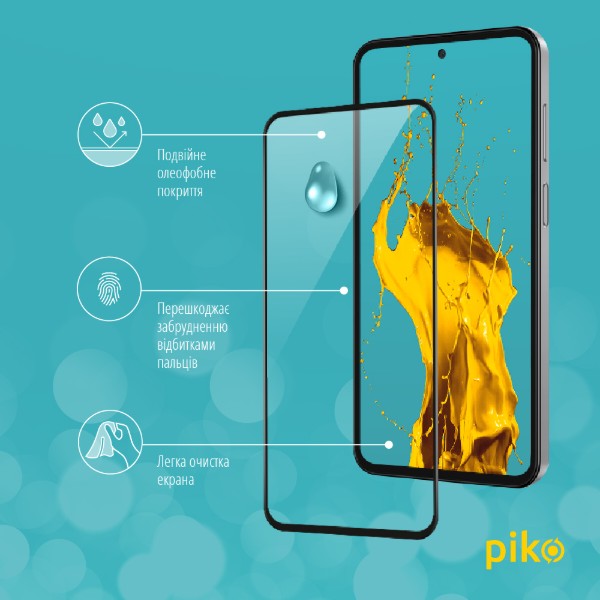 Фото - Защитное стекло для смартфона Piko 9H for Samsung Galaxy M35 / A35 Black (1283126593871)