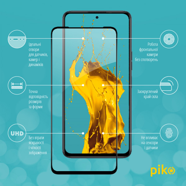 Фото - Захисне скло для смартфону Piko Full Glue for Tecno Camon 18 Premier Black (1283126529214)