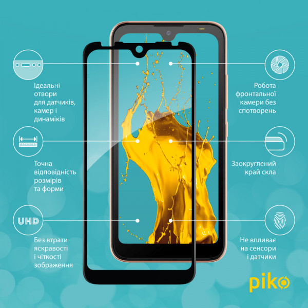 Фото - Захисне скло для смартфону Piko Full Glue for Tecno Pop 5 Go (1283126573385)