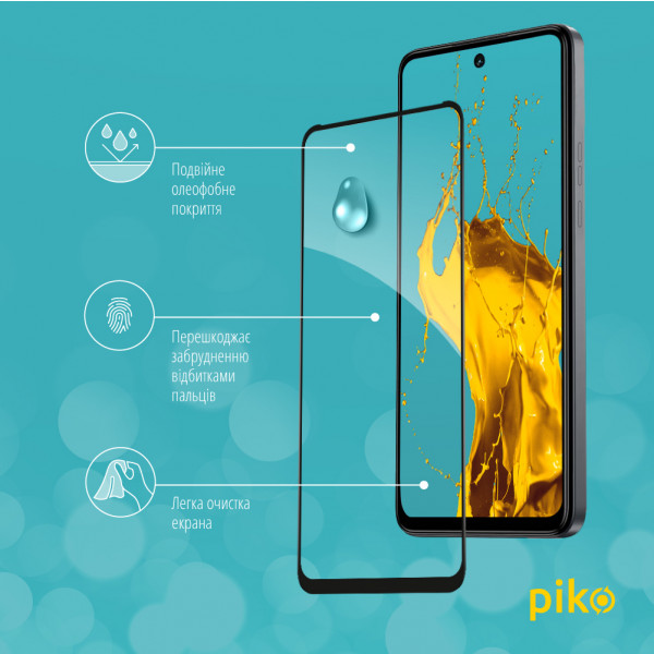 Фото - Захисне скло для смартфону Piko Full Glue for Tecno Spark 20 Black Paper pack (1283126589027)