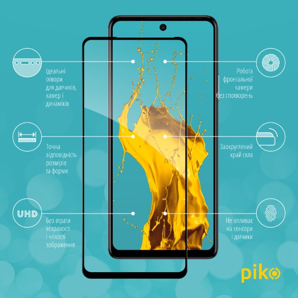 Фото - Защитное стекло для смартфона Piko Full Glue for Tecno Spark 20 Pro Black (1283126592423)