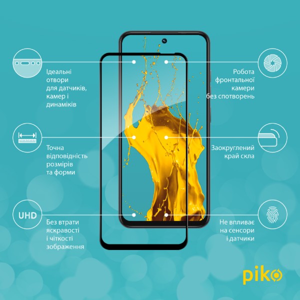 Фото - Защитное стекло для смартфона Piko 9H for Tecno Spark Go 1 Black (1283126607769)