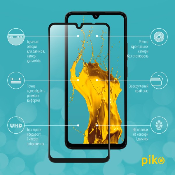 Фото - Защитное стекло для смартфона Piko 9H for Xiaomi Poco C75 Black (1283126607981)