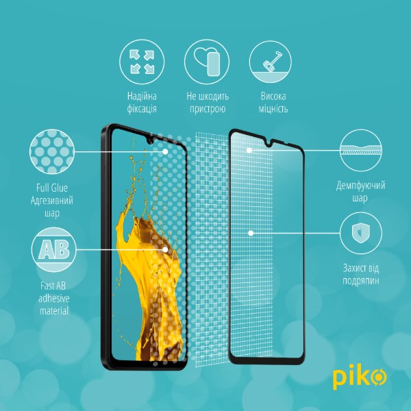 Фото - Защитное стекло для смартфона Piko 9H for Xiaomi Poco C75 Black (1283126607981)