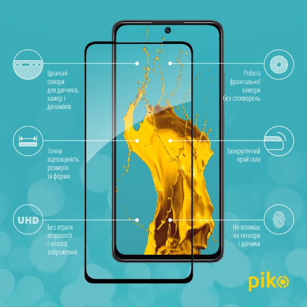 Фото - Захисне скло для смартфону Piko Full Glue for Xiaomi Poco X4 Pro 5G Black (1283126529108)