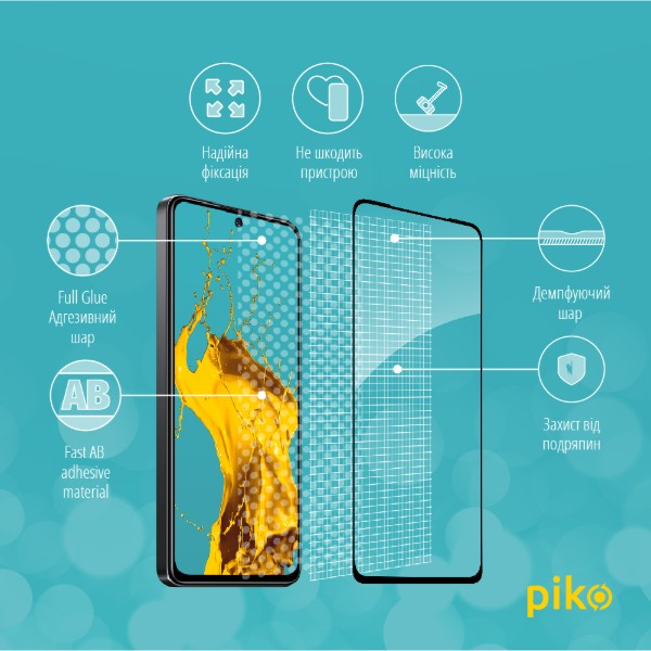 Фото - Захисне скло для смартфону Piko Full Glue for Xiaomi Poco X4 Pro 5G Black (1283126529108)
