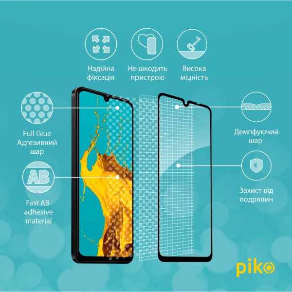 Фото - Захисне скло для смартфону Piko 9H for Xiaomi Redmi 14C / Poco C75 Black (1283126598616)