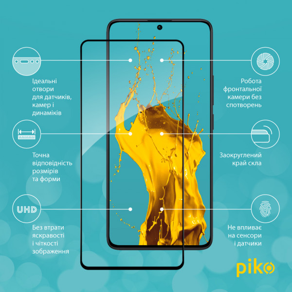 Фото - Захисне скло для смартфону Piko Full Glue for Xiaomi Redmi Note 13 5G (1283126583988)